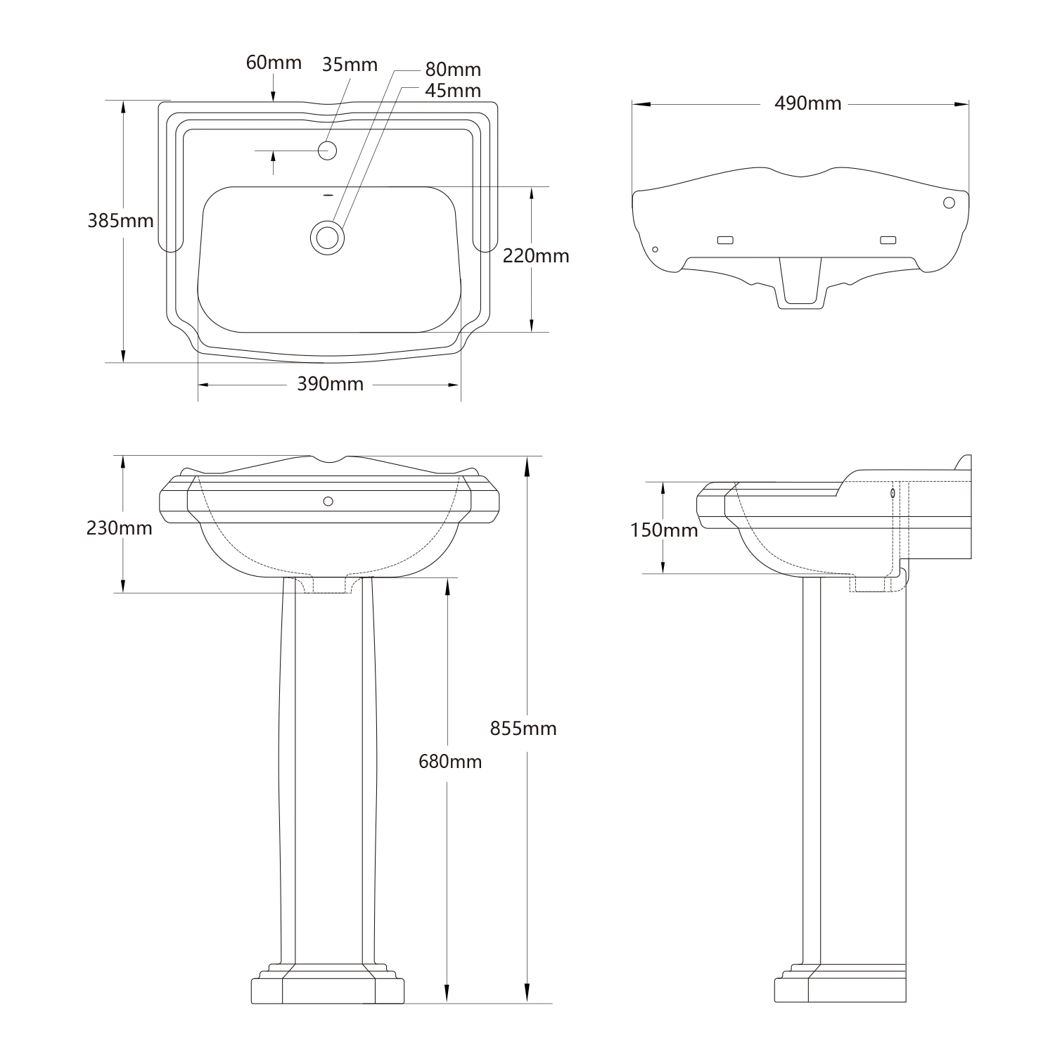 white cupc 19-inch pedestal bathroom sink made by victorian style pedestal sink manufacturer-meilong ceramics